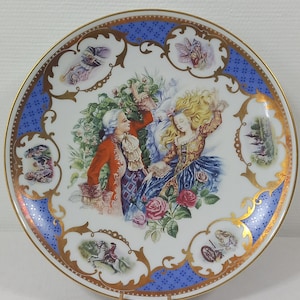 collectable Elegant vintage Limoges porcelain decorative collectable plate stamped