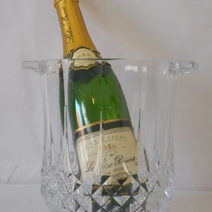 vintage French Heavy Crystal glass Champagne ice bucket / barware