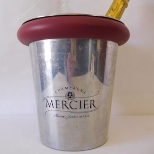 vintage French Mercier aluminium champagne ice bucket / French barware