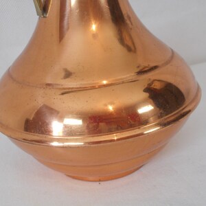 vintage French hand made copper vase / pot / ornament / jug image 5