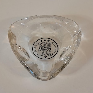 Collectable vintage French Glass shaped table ashtray / barware
