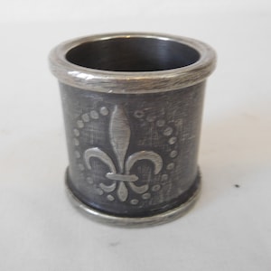 vintage French solid pewter / Etain Napkin ring / serviette ring