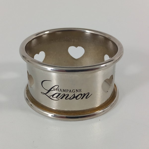 vintage French Lanson Champagne silver plated Napkin ring / serviette ring