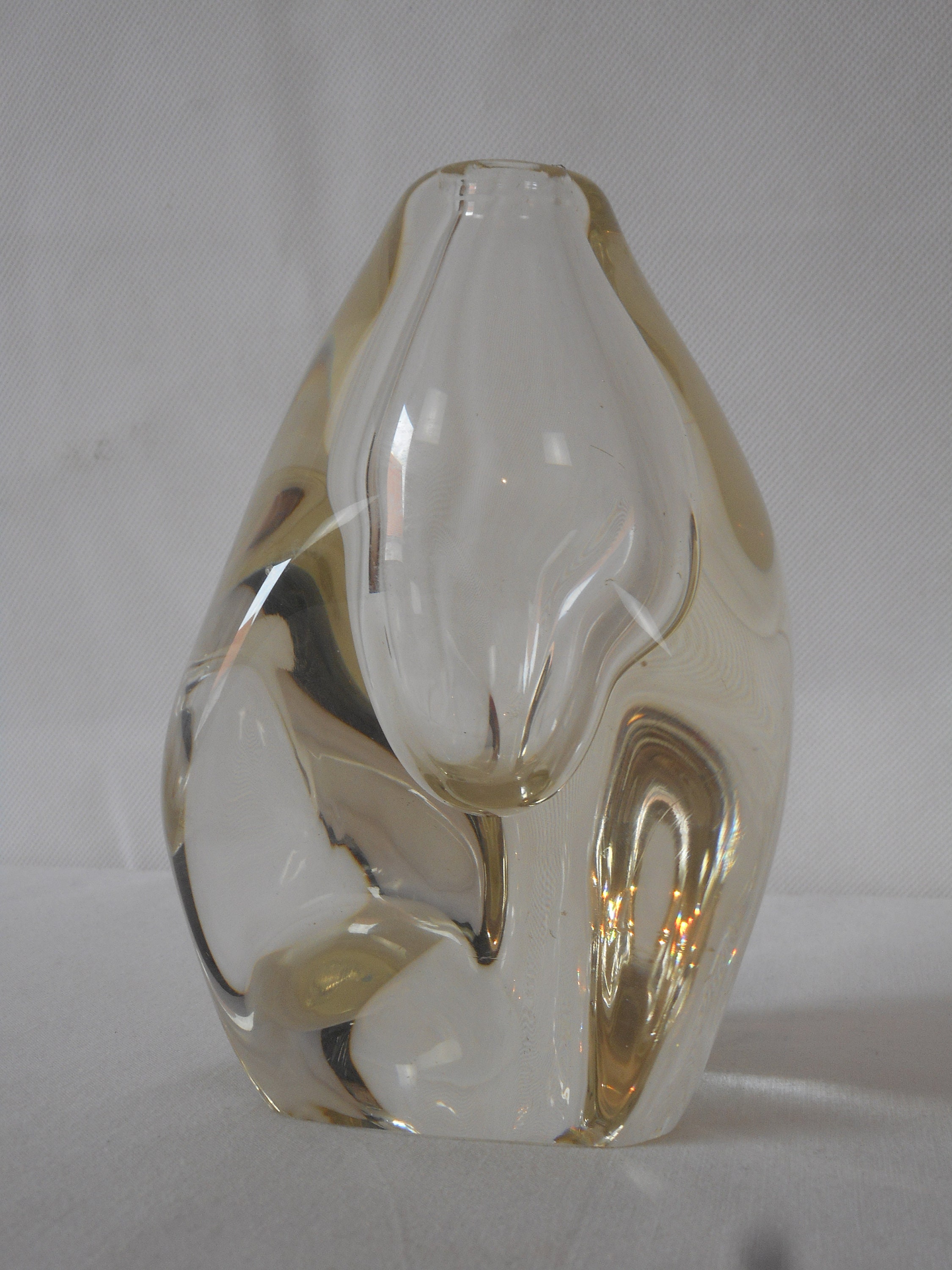 Superbe Vase Vintage Français en Forme de Cristal/Bud Ornement