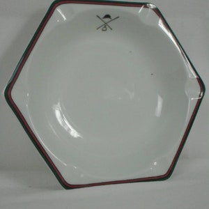 vintage French Royal Limoges porcelain shaped table ashtray