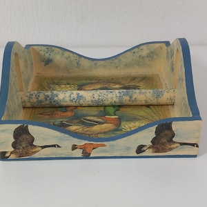 tovagliolo da tavolo / porta tovagliolo in legno vintage francese fatto a mano