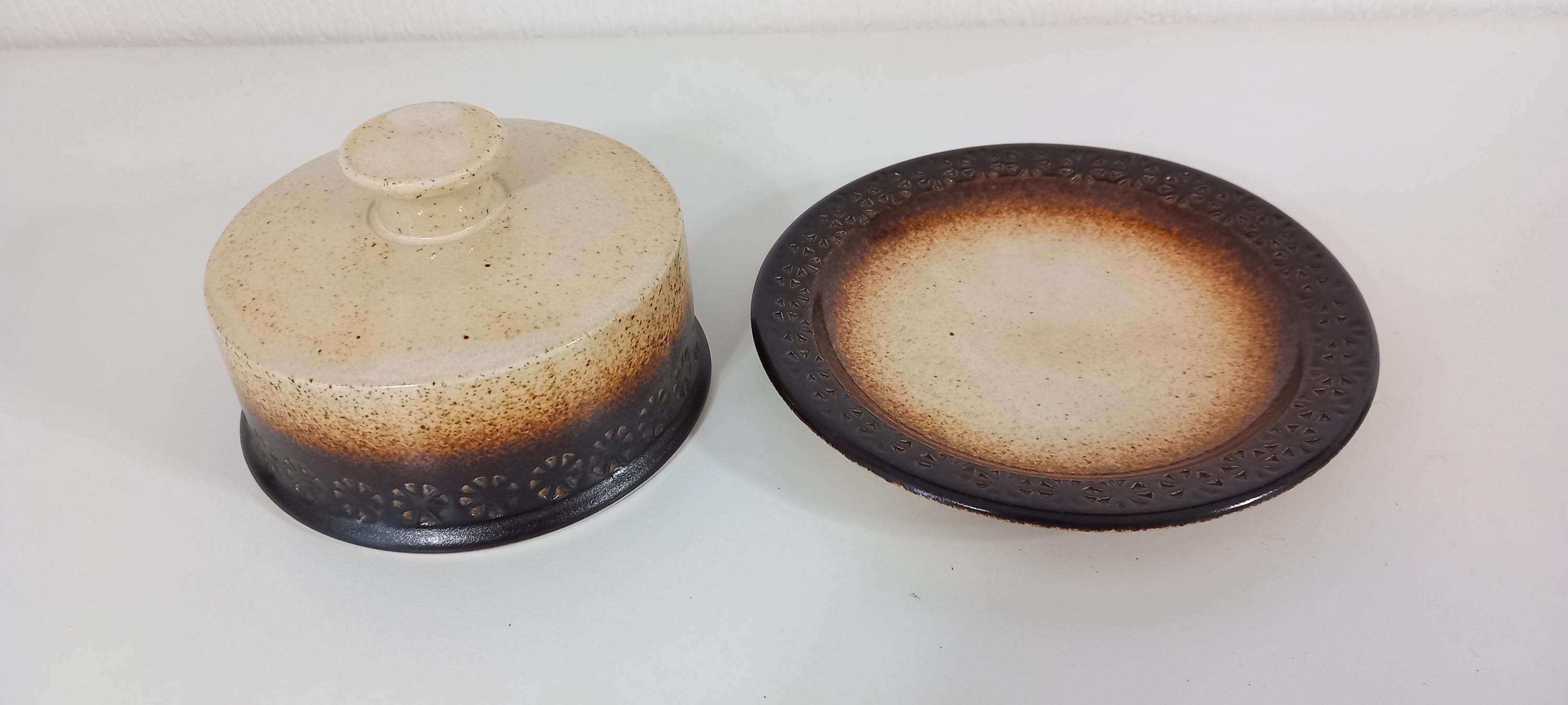 Vintage English Iden Pottery, Rye Sussex Lidded Ceramic