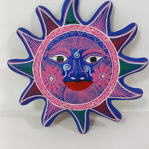 p## vintage French pottery Hand made and hand painted shaped wall plaque / French Decor