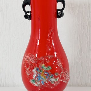 stunning vintage Italian Murano hand made decorative glass vase