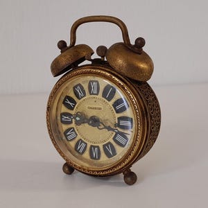vintage West German Freestanding Mantle / alarm clock spares or repair
