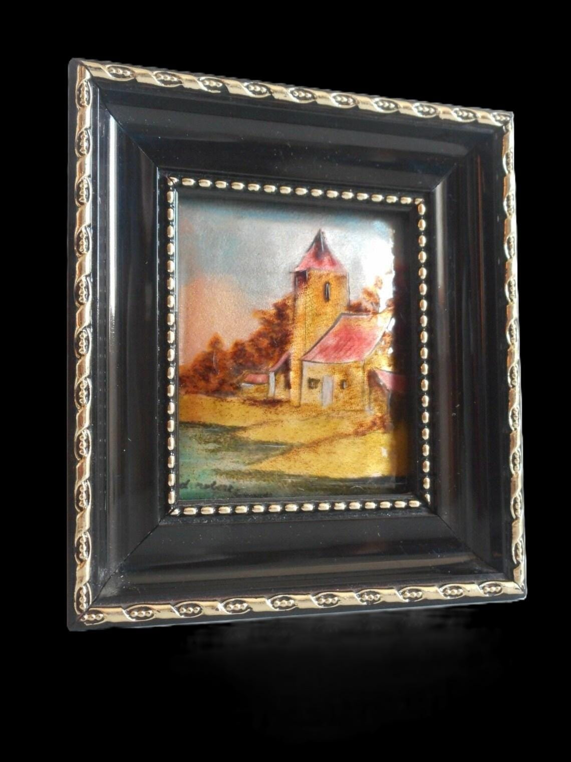 Grand Plat Antique en Porcelaine Peinte à la Main avec Femmes Dansantes, Limoges, France en vente sur