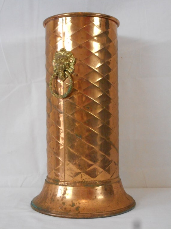 【フランス蚤の市で購入】傘立て　アンティーク　ビンテージ　真鍮 フランス蚤の市で購入】傘立て アンティーク ビンテージ 真鍮