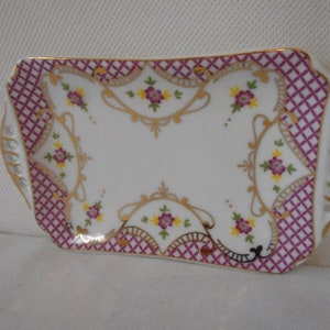 vintage Franse porseleinen decoratieve snuisterij / schaal / wisselschaal / ornament / bord
