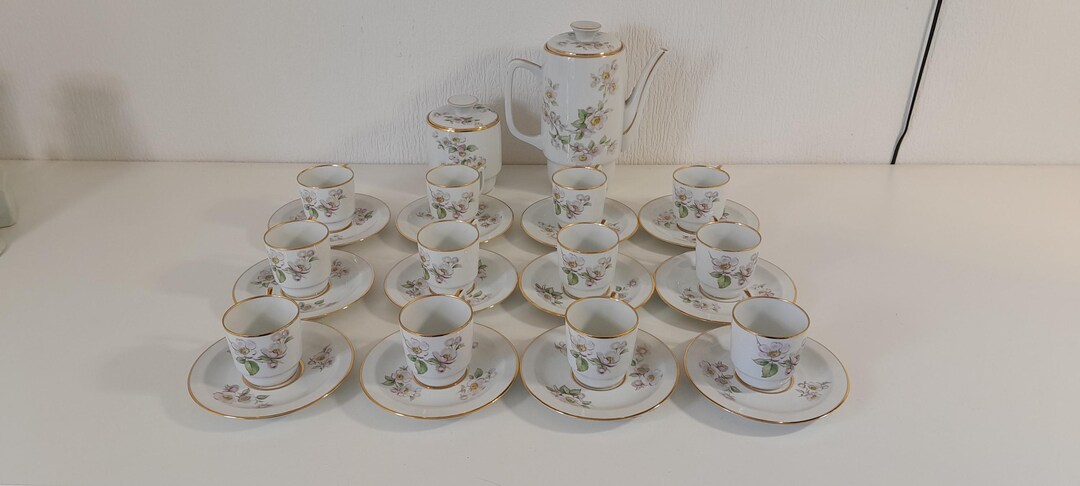 P## Vintage French Limoges Porcelain 26 Piece Tea Set / Coffee Set - Etsy