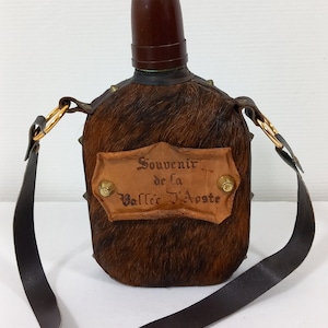 Petite fiole / carafe vintage française avec anse