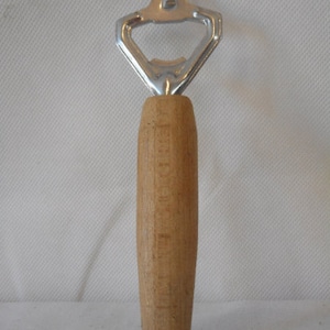 vintage French Hand made wooden bottle opener / Barware