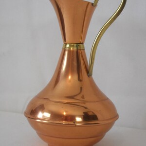 vintage French hand made copper vase / pot / ornament / jug image 7