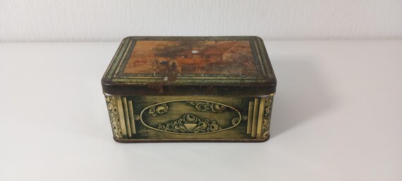 ヴィンテージ フランス製 金属製 ビスケット缶 / 保存缶 / キッチン