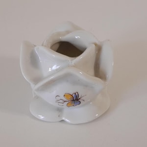 vintage French small porcelain decorative candle holder / French décor