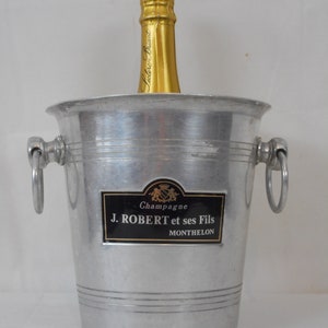 Collectable stunning vintage French aluminium champagne ice bucket