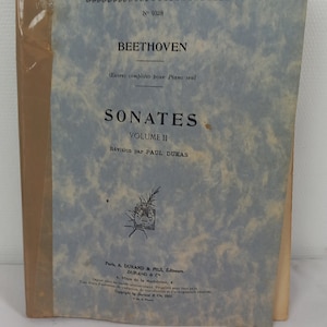 vintage French Beethoven Sonates Volume 2 Sheet Music / musical magazine / book