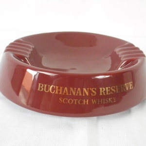 stunning Collectable vintage Buchanans Scotch Whisky porcelain table ashtray