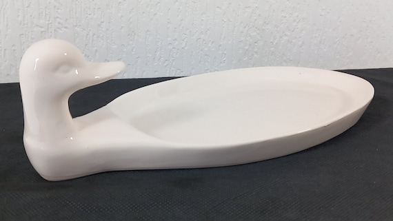 White 食品・飲料・酒 アヒル型陶器容器