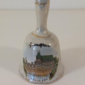 vintage French Grand parc porcelain decorative hand bell / ornament