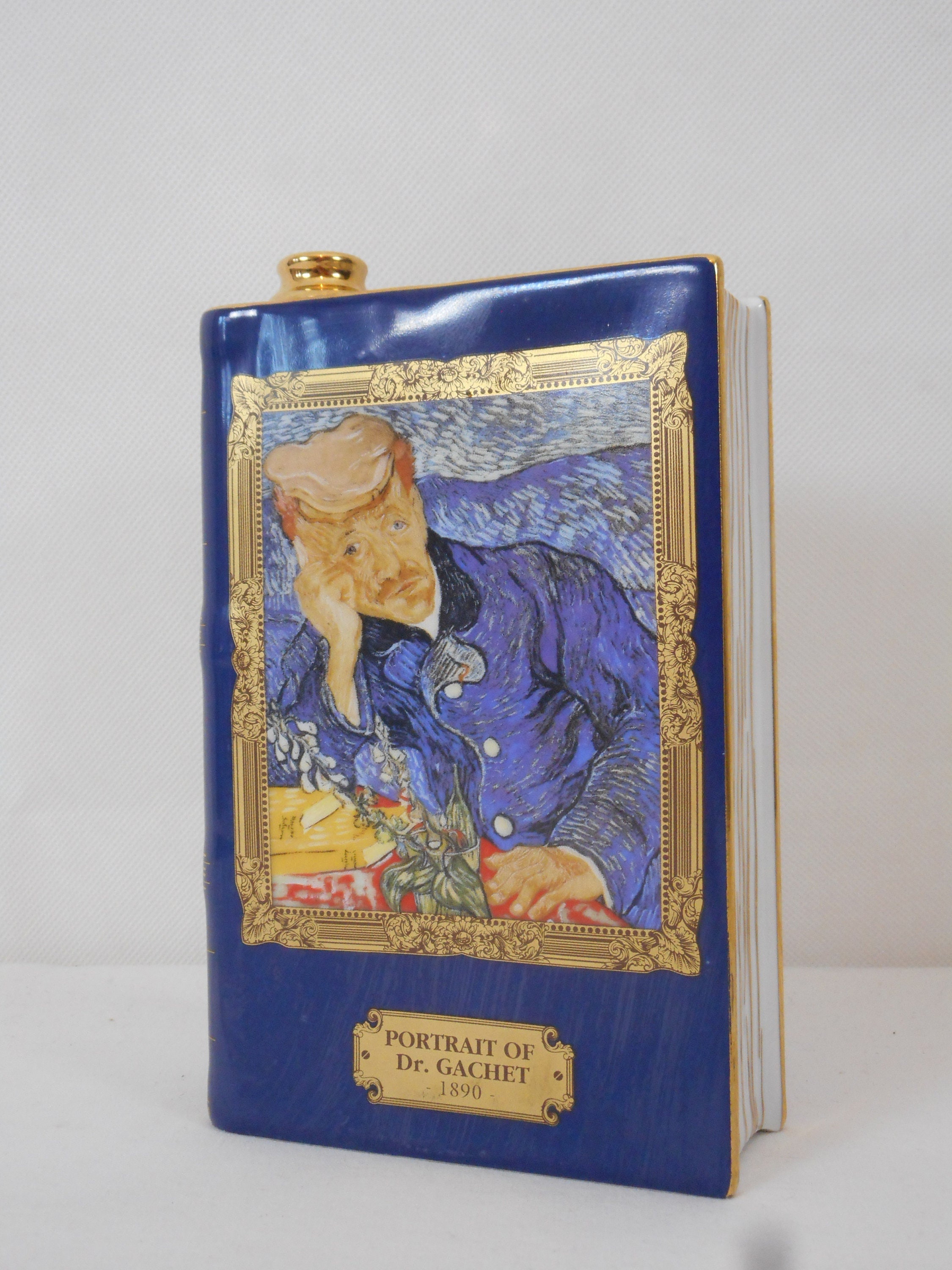 Rare Vintage Français Limoges Castel Porcelaine Camus Napoléon Cognac Décanteur Van Gogh