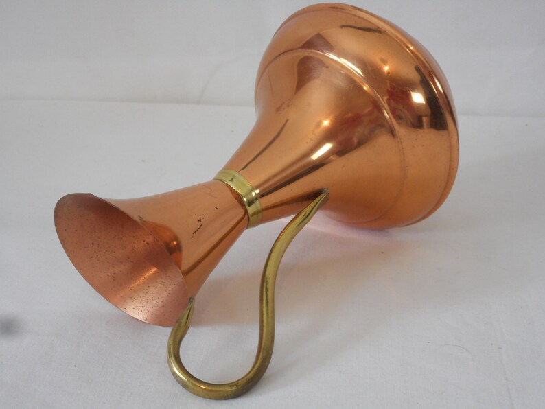 vintage French hand made copper vase / pot / ornament / jug image 9