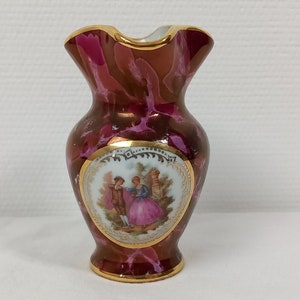 Collectable vintage French small Limoges porcelain decorative vase