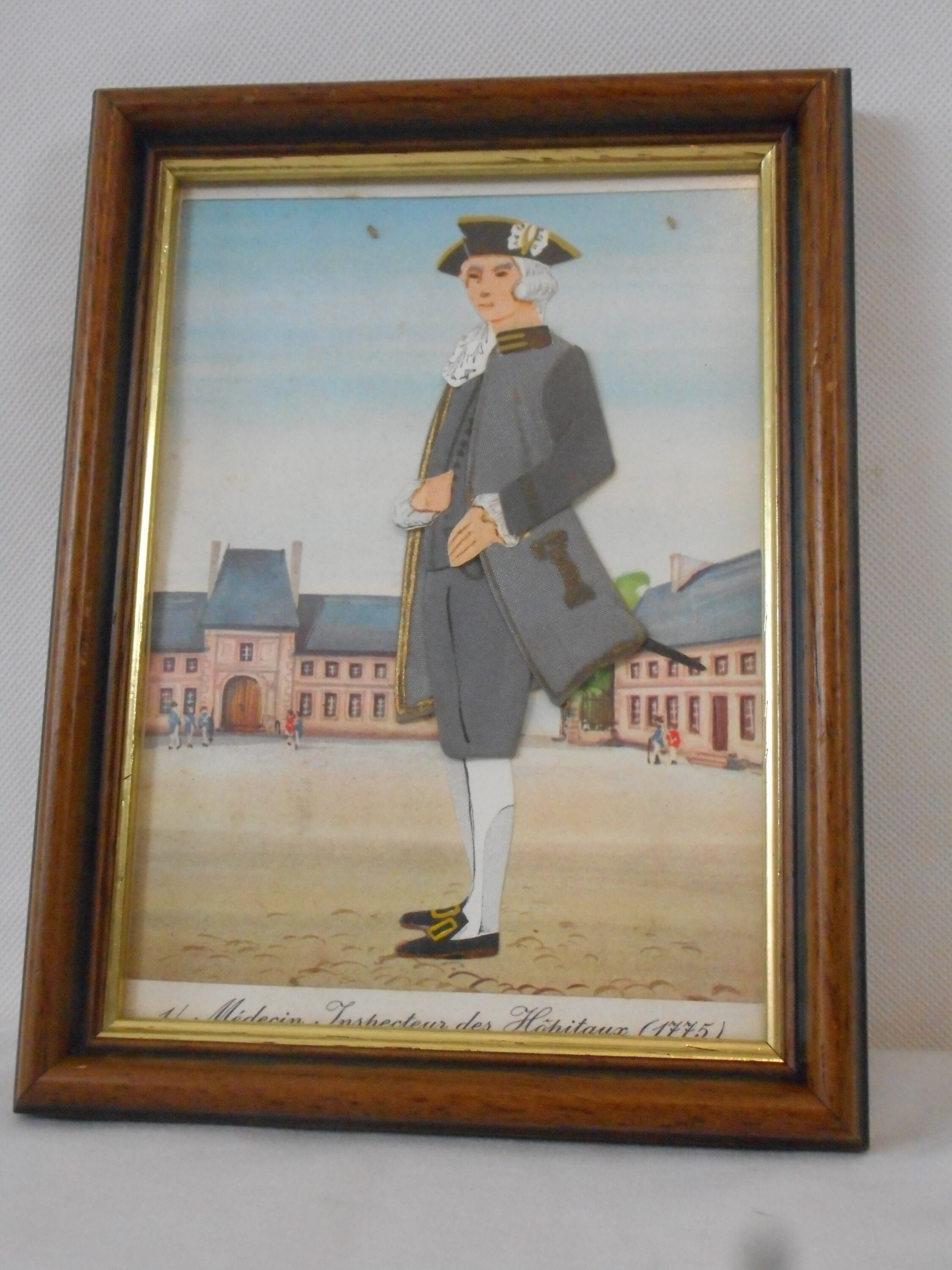 Vintage à Collectionner Français Petit Mur Montable/Image Autoportante Décor Français