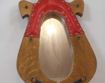 P## Vintage französischer dekorativer Wandspiegel & Schlüsselhalter / französisches Dekor
