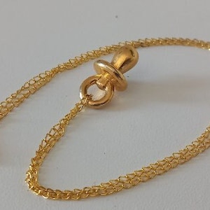 vintage French gold plated necklace pendant & chain