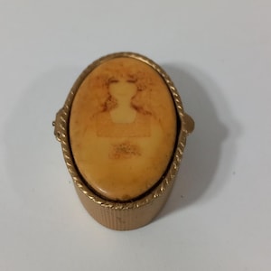 Collectable vintage French Metal shaped pill box / trinket box / ornament