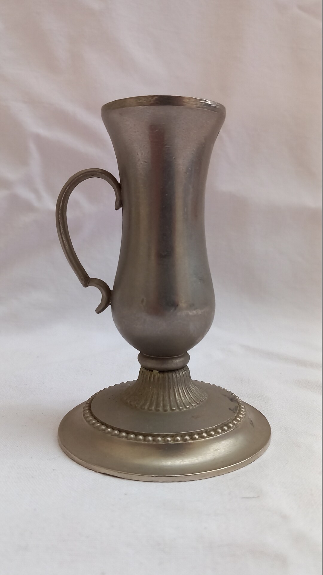 Vintage French Small Metal Candle Holder / Candle Plate / Etsy