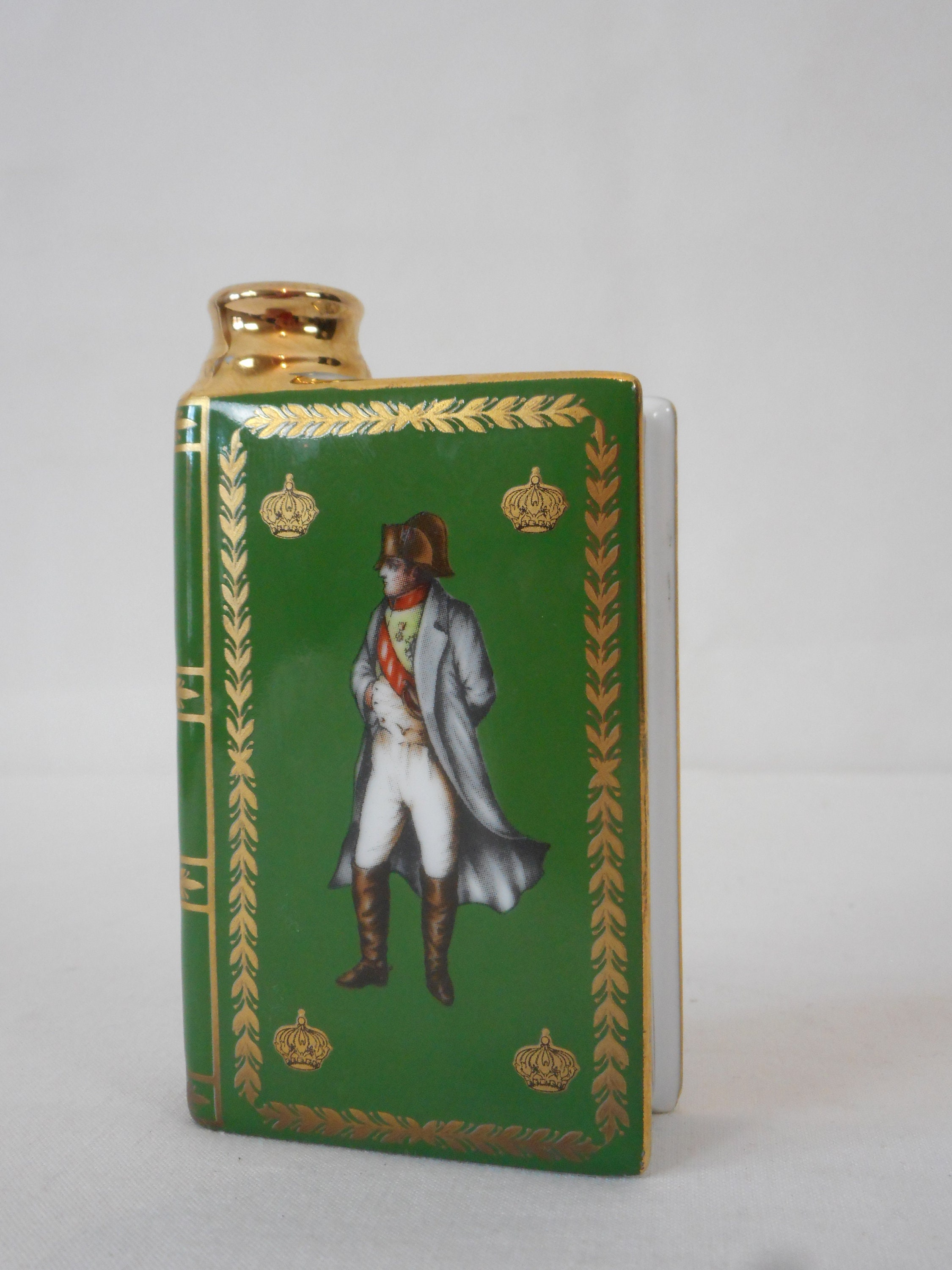Rare Vintage Français Limoges Castel Miniature Porcelaine Camus Napoléon Cognac Décanteur
