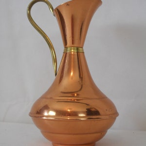 vintage French hand made copper vase / pot / ornament / jug image 3