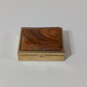 Collectable vintage French Metal shaped pill box / trinket box / ornament