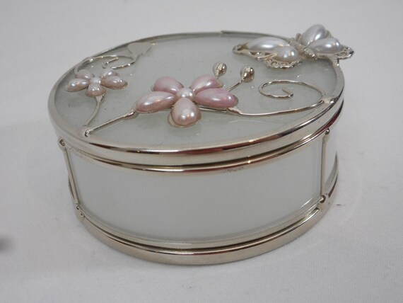 stunning vintage French silver plated metal and g… - image 3