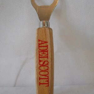 vintage French Hand made wooden bottle opener / Barware