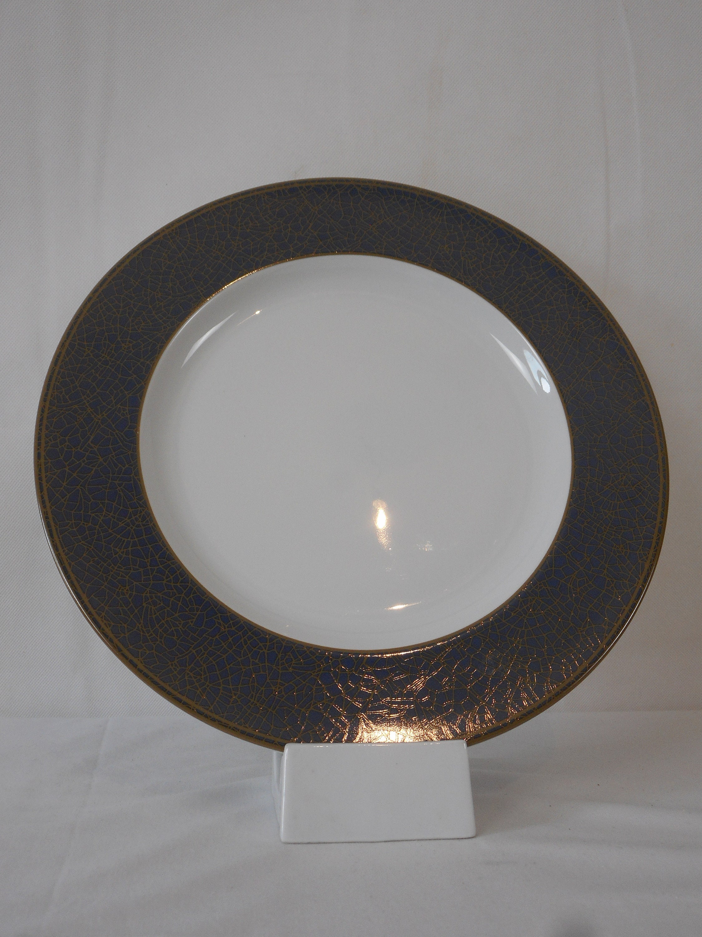 Vintage Français Grande Plaque Charger en Porcelaine/Assiette de Service Vaisselle Plateau