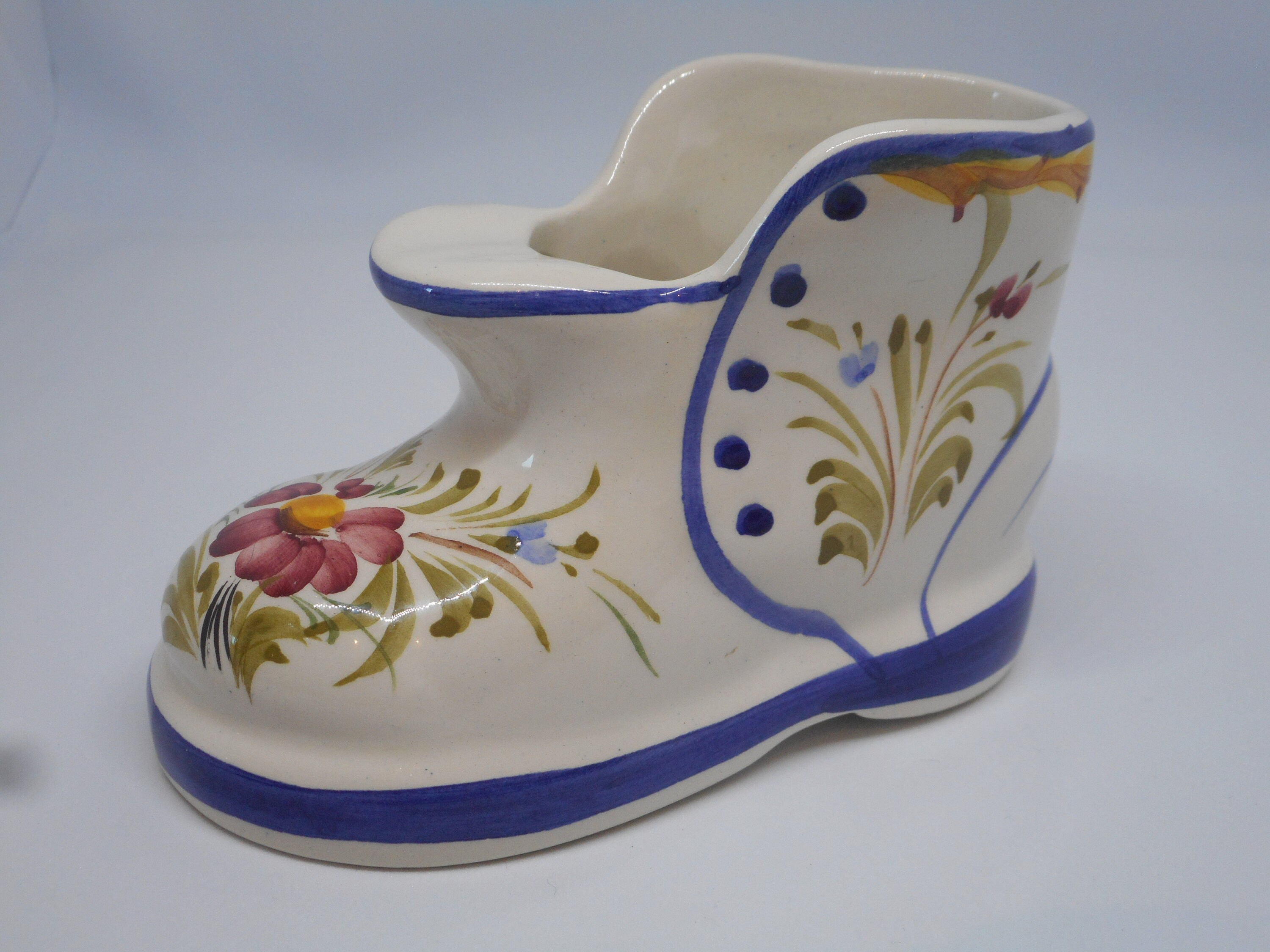Antique French porcelain trinket shoe France