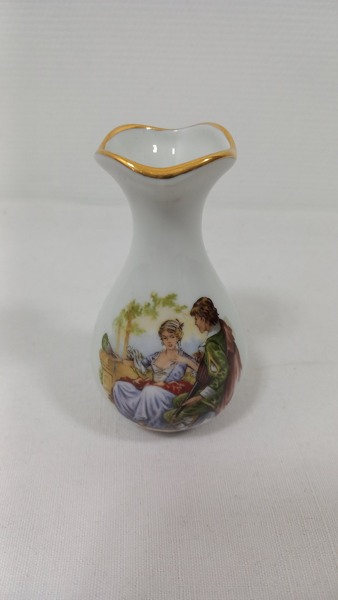 Vintage French Limoges Porcelain Miniature Vase / Ornament Etsy
