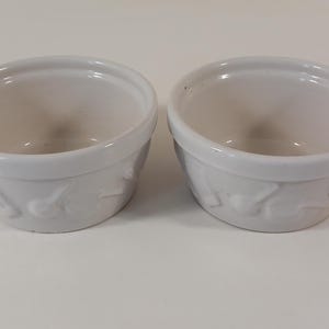 pair of vintage French ceramic Ramekins  French kitchen / tableware