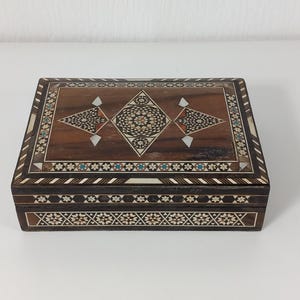 Portasigarette vintage in legno fatto a mano in Francia / portagioie / portagioie