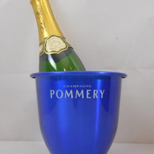 stunning vintage French small Pommery aluminium champagne ice bucket