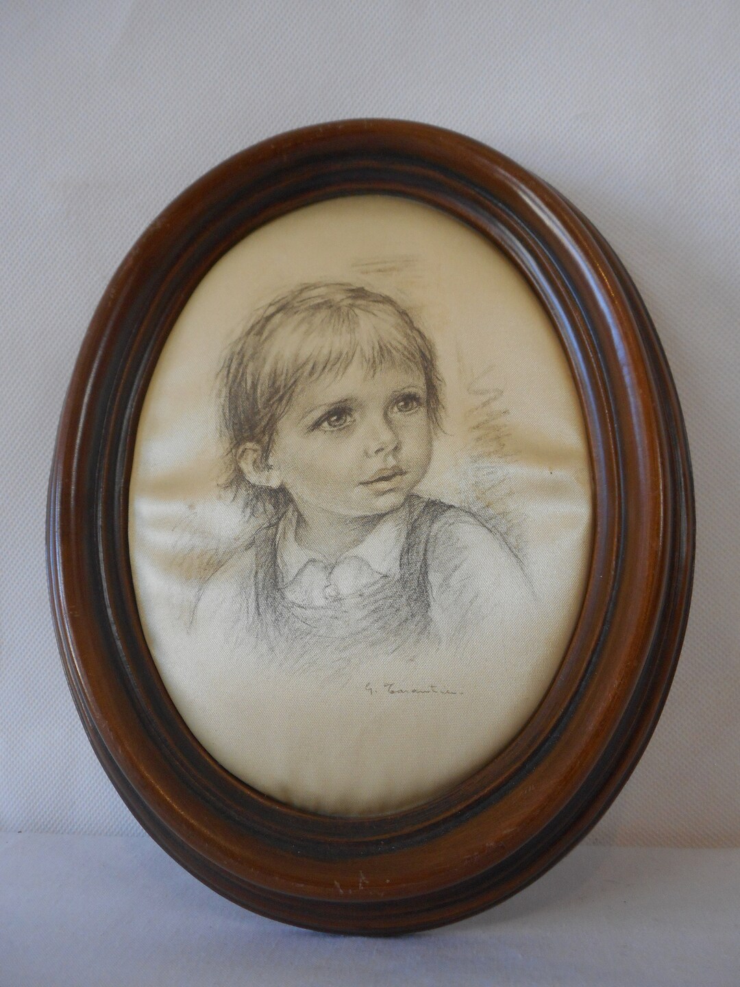 Collectable Vintage French Framed Silk Wall Mountable Picture / Decor