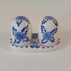 vintage French porcelain decorative salt and pepper pots