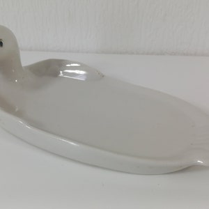vintage French Duck Shaped ceramic Foie Gras serving dish / French kitchen